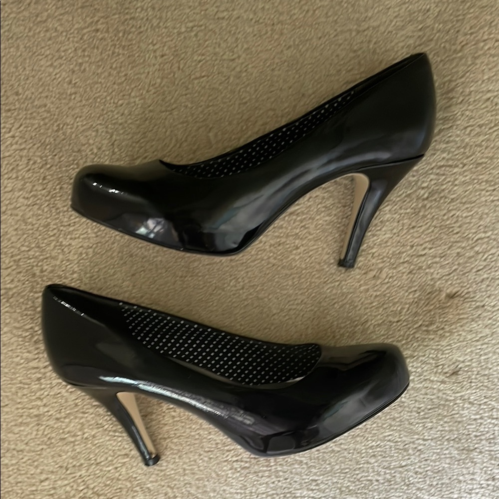 Madden Girl Black Stiletto Heels with Patent Finish